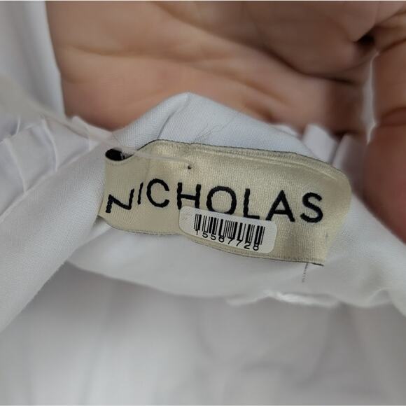 NICHOLAS Novi White Cotton Tiered Long Sun Dress Size 12 - Picture 6 of 11